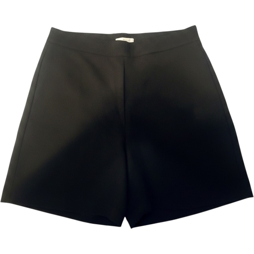 Talbots Womens Black Pull‎ On Stretch Bermuda Shorts Size 16 Flat Front